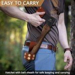 Hand Forged Camp Axe with Sheath – 14.3