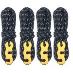 High-Strength Reflective Tent Guyline Rope - 4 Pack
