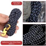 High-Strength Reflective Tent Guyline Rope - 4 Pack