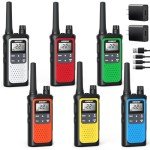 Rechargeable Walkie Talkies with NOAA Alerts - 6 Pack