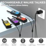 4 Pack Long Range Rechargeable Walkie Talkies