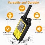 4 Pack Long Range Rechargeable Walkie Talkies
