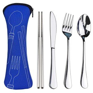 Portable 5-Piece Stainless Steel Utensil Set