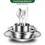 Odoland 29-Piece Camping Utensil Set for 4