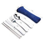 Portable 5-Piece Stainless Steel Utensil Set