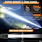 Super Bright 100,000 Lumen LED Rechargeable Flashlight