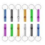 Loud Emergency Whistles with Key Chain - 12 Pack
