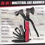 15-in-1 Survival Multi-Tool Axe for Emergencies