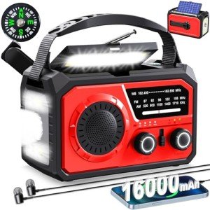 16000mAh Hand Crank Emergency Weather Radio