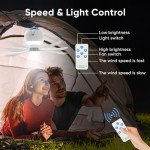 Rechargeable Camping Fan & LED Lantern Combo