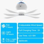 Rechargeable Camping Fan & LED Lantern Combo