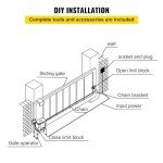 Happybuy 1400LBS Automatic Sliding Gate Opener