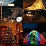 4-in-1 Rechargeable Camping String Lights - 32.8ft