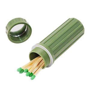 Survival Waterproof Match Storage with Fire Starter