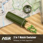 Survival Waterproof Match Storage with Fire Starter