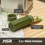 Survival Waterproof Match Storage with Fire Starter