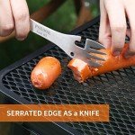 Prettywan 5-in-1 Stainless Steel Camping Spork Set