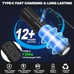 High Lumens Rechargeable Magnetic Flashlight - 20,000LM