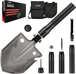 TAC9ER Collapsible Survival Shovel Multitool with Case