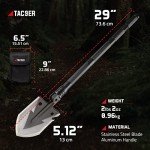 TAC9ER Collapsible Survival Shovel Multitool with Case