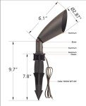 LED Landscape Pathway Lights, Waterproof Bronze Finish, 2-Pack