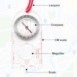 Multifunctional Waterproof Compass and Map Ruler