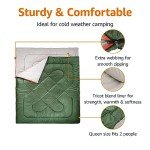 Emergency Weather Sleeping Bag for Two, Olive Green