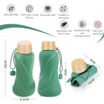 Collapsible 650ml Leak-Proof Silicone Water Bottle