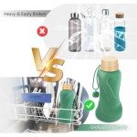 Collapsible 650ml Leak-Proof Silicone Water Bottle