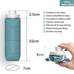 Collapsible 20oz Leakproof Silicone Water Bottle