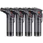 4-Pack Windproof Jet Flame Torch Lighters