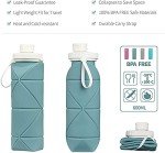 Collapsible 20oz Leakproof Silicone Water Bottle