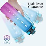 32 oz Leak-Proof Water Bottle with Times Marker
