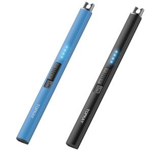 TOPKAY 2-Pack USB Rechargeable Windproof Electric Lighter
