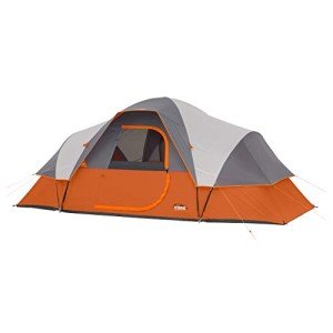 Large Family Camping Tent for 9 People, Orange