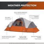 Large Family Camping Tent for 9 People, Orange