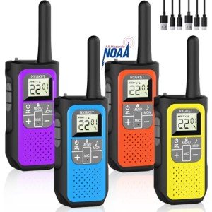 Rechargeable Waterproof Walkie Talkies - 4 Pack