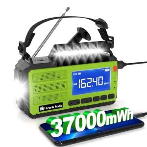 Solar Hand Crank Emergency Weather Radio with Flashlight