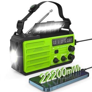 Solar Hand Crank Emergency Radio with Flashlight