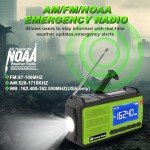 Solar Hand Crank Emergency Weather Radio with Flashlight
