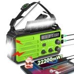 Solar NOAA Weather Radio with SOS Alarm & Flashlight