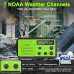 Solar NOAA Weather Radio with SOS Alarm & Flashlight