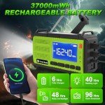 Solar Hand Crank Emergency Weather Radio with Flashlight
