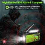 Solar NOAA Weather Radio with SOS Alarm & Flashlight