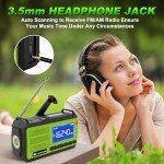 Solar Hand Crank Emergency Weather Radio with Flashlight