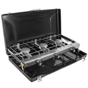 Portable 3-Burner Propane Camping Stove for Emergencies