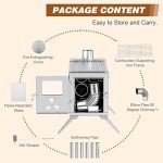 Portable Camping Wood Stove with Chimney Pipes
