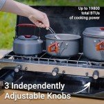 Portable 3-Burner Propane Camping Stove for Emergencies