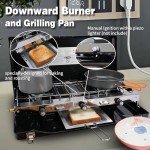 Portable 3-Burner Propane Camping Stove with Wind Guards