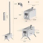 Portable Camping Wood Stove with Chimney Pipes
